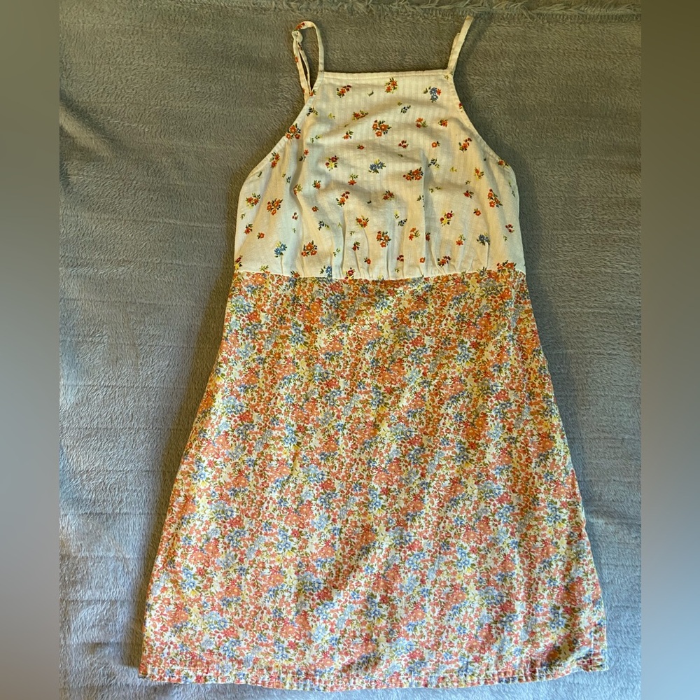 American Eagle Floral Cotton/Linen Dress Size XS